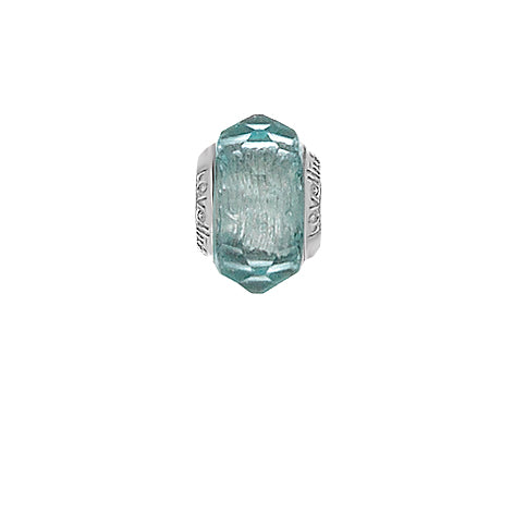 Lovelinks Aqua Ice Murano glass charm bead 11821048-63