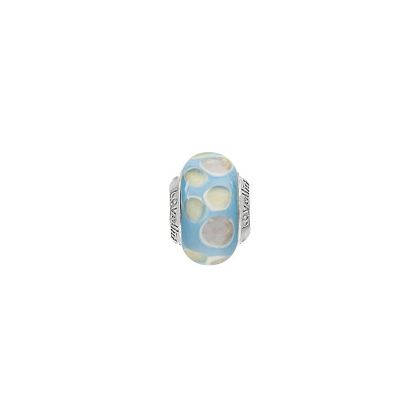 Lovelinks Light Blue Confetti Murano glass charm bead 11821108-99