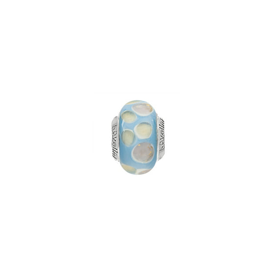 Lovelinks Light Blue Confetti Murano glass charm bead 11821108-99