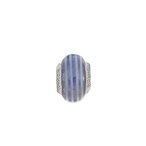 Lovelinks Lavender Spiral Murano glass charm bead 11821114-99