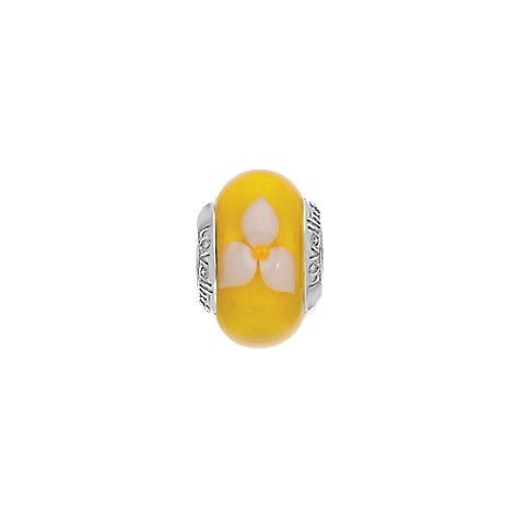 Lovelinks Safron Clematis glass charm bead 11821128-99