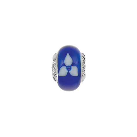 Lovelinks Cobolt Clematis Murano glass charm bead 11821130-99