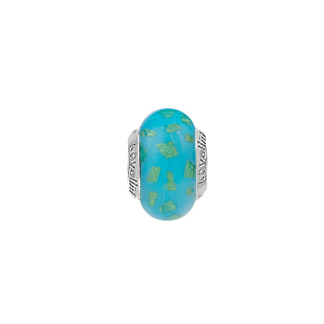 Lovelinks Gold Dust Turquoise Murano glass charm bead 11821148-99