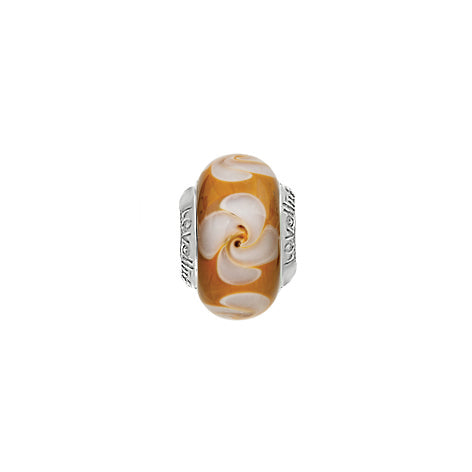 Lovelinks Stormy Rose Fudge Murano glass charm bead 11821224-99