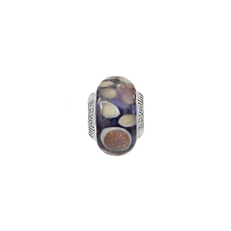 Lovelinks Lavender Confetti Murano glass charm bead 11821249-99