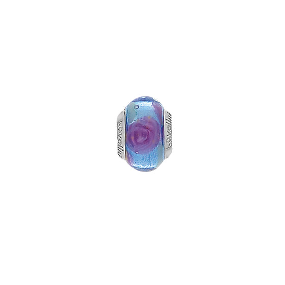 Lovelinks Pink Rose sky Murano glass charm bead 11821532-99
