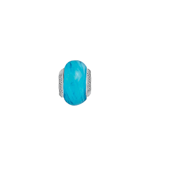 Lovelinks Turquoise Mist Murano glass charm bead 1182306-99