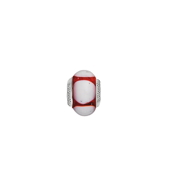 Lovelinks Marshmallow Red Murano glass charm bead 1182313-99
