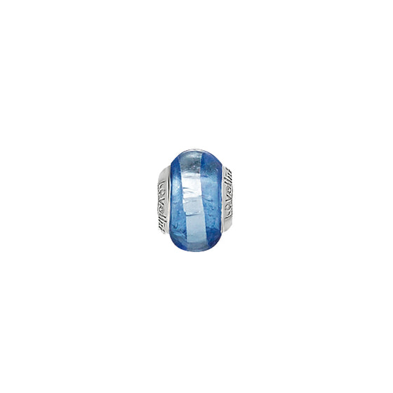 Lovelinks Silver Stripe Sky Murano glass charm bead 1182477-99