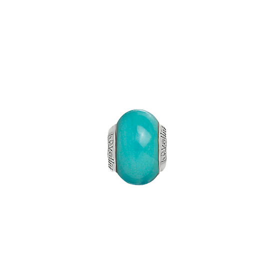Lovelinks Turquoise Murano glass charm bead 1182628-63