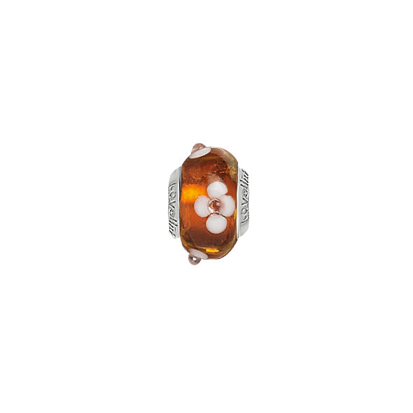 Lovelinks Amber Flower Murano glass charm bead 1182773-99