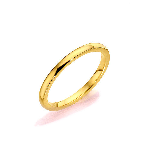 plain gold plated band from Daisy, London; stacking rings