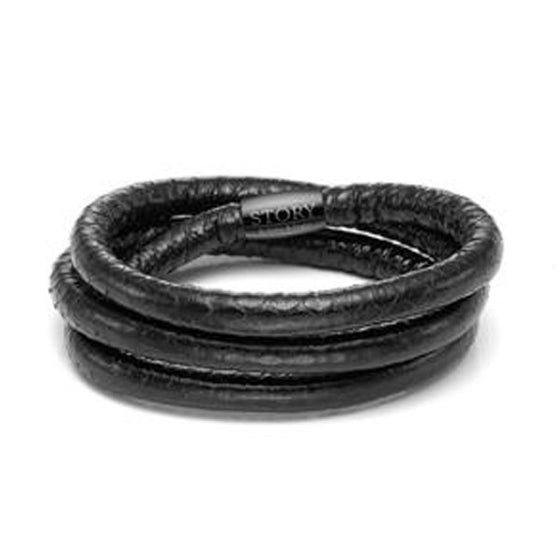 1004881-54 Kranz & Ziegler Story black snakeskin bracelet