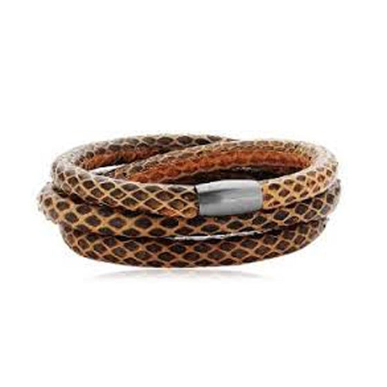 Vibrant brown snakeskin bracelet by Kranz & Ziegler