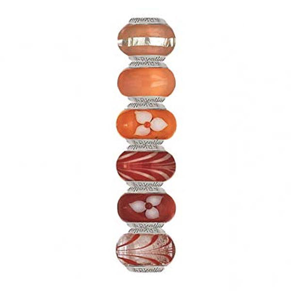 Lovelinks-boxset-6-murano-glass-beads-Hot-summer-painted-glass