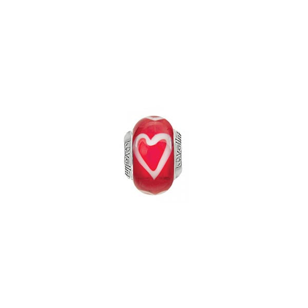 11821236-99 Lovelinks Red Hearts Murano Glass Bead