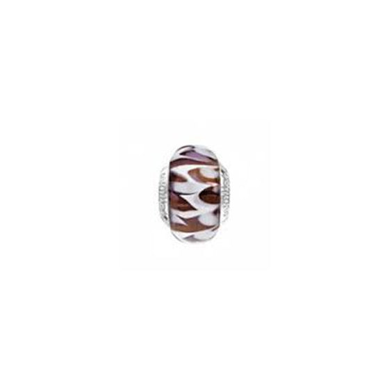 11821328-99 Violet zebra Lovelinks murano glass charm