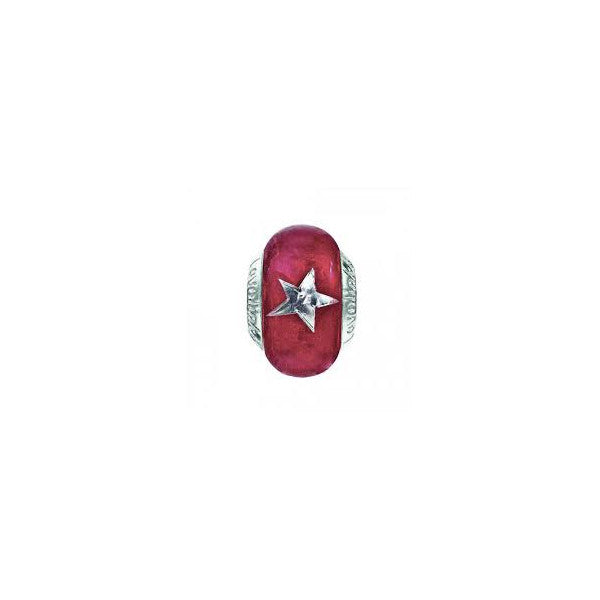 11821443-99 lovelinks hot star pink murano glass bead