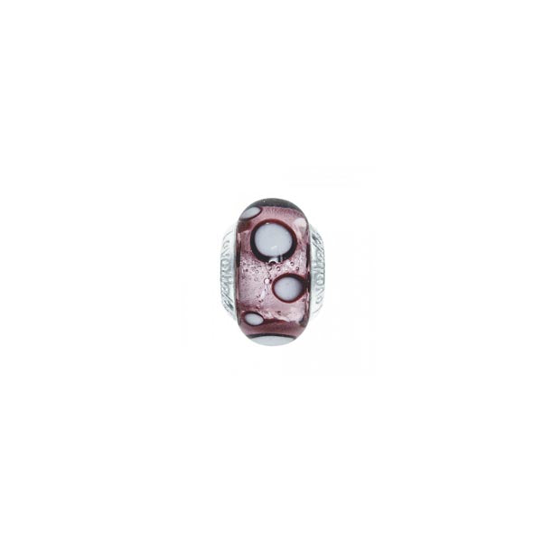 11821458-99 Lovelinks pinky lilac Spots Amethyst Murano Glass Bead
