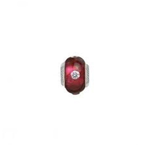 1182670-99 Lovelinks raspberry cz murano glass bead