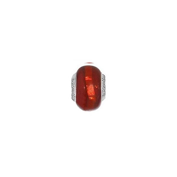1182841-68 Lovelinks Red Murano Glass Bead with red stripe