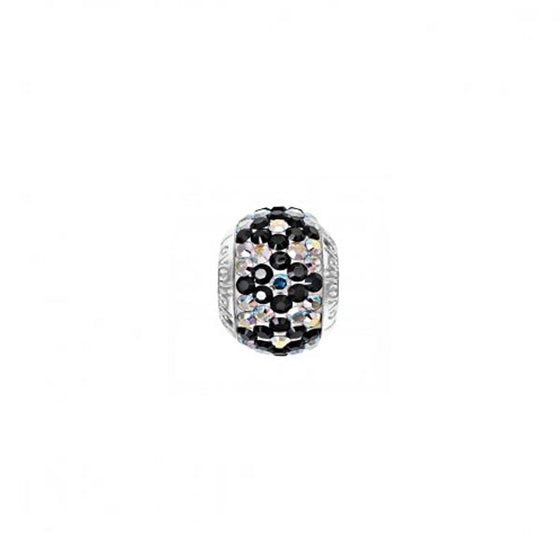 Lovelinks Hematite Mosaic Swarovski Crystal charm bead