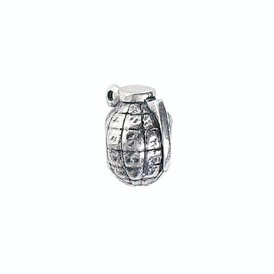 1186006 sterling silver hand grenade bead