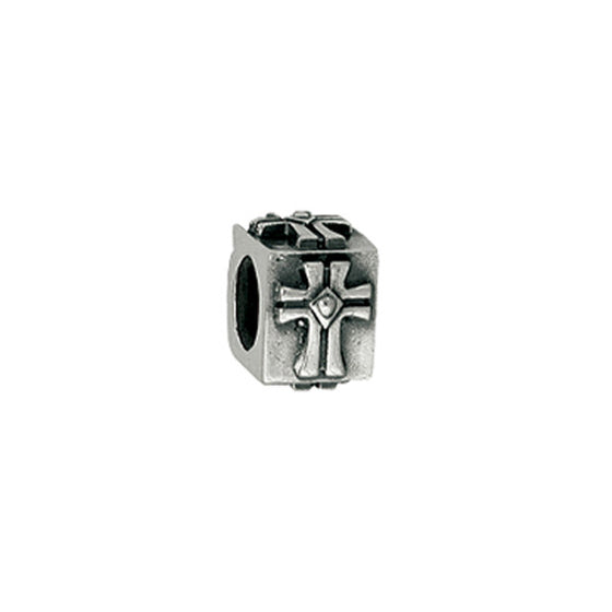 1186103 viking cross square bead in silver