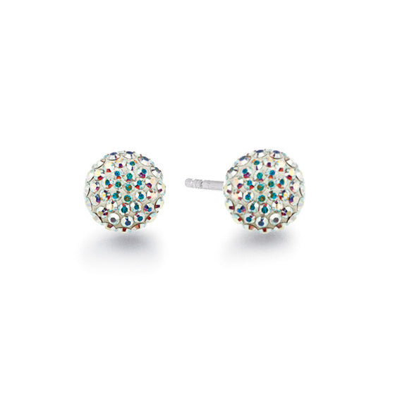 Aurora swarovski crystal silver stud earrings by Aagaard