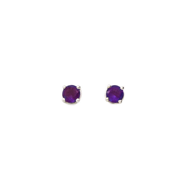 Amethyst studs; the perfect birthday gift for Pisces