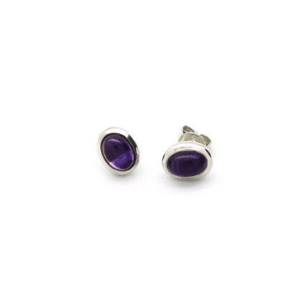 Pisces and february birthstone; amethyst stud earrings