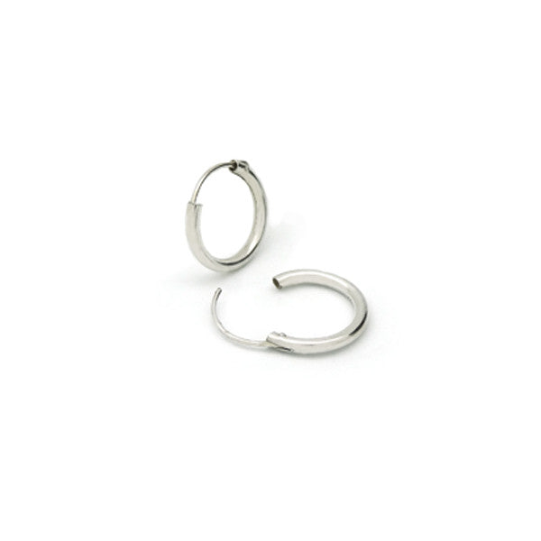 lovely silver hoop earrings; a basic for any wardrobe