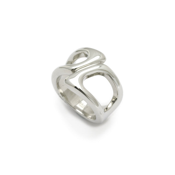 Calvin Klein funky steel cut out ring
