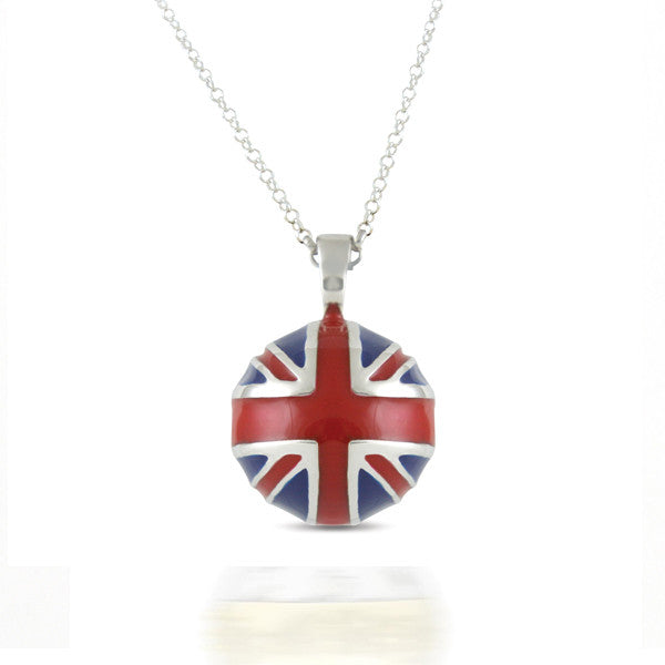 National treasure enamel Union Jack spherical pendant