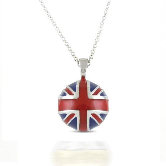 National treasure enamel Union Jack spherical pendant