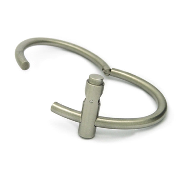 open hinged bangle in contemporary steel design