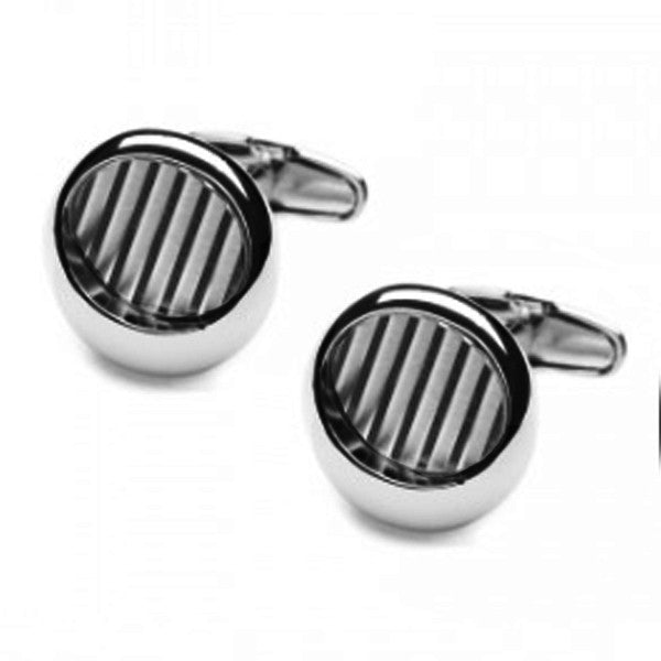 Unusual weighted cufflinks with tapered profile