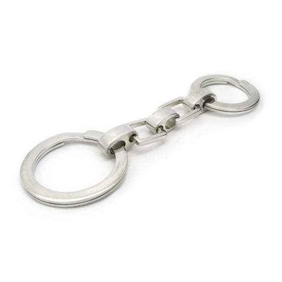 25mm Spring Steel Split Ring Keychain and Long Chain - Pack of 50 25mm Spring Steel Split Ring Keychain and Long Chain - Pack of 50