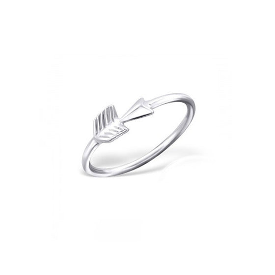 wrapped arrow sterling silver midi ring symbolising protection