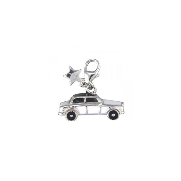 SCH112 white and black car charm by Tingle