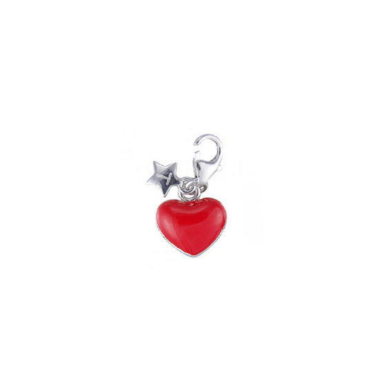 SCH114 red love heart charm - valentines gift