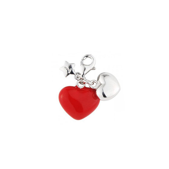 SCH186 double hearts clip on charm for Valentines