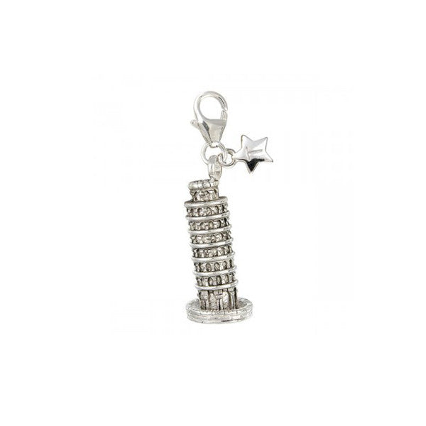 SCH5 Leaning Tower of Pisa charm in silver