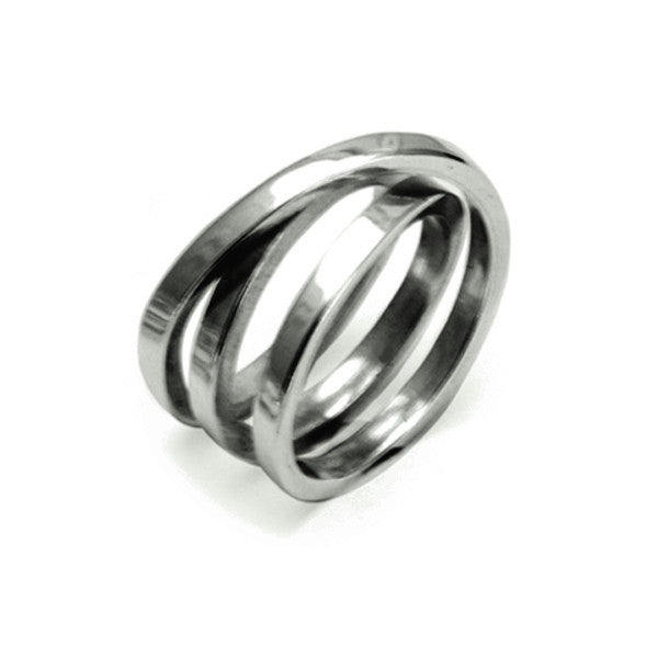 triple twist solid silver coil ring by award winning Annika Rutlin jewellery 