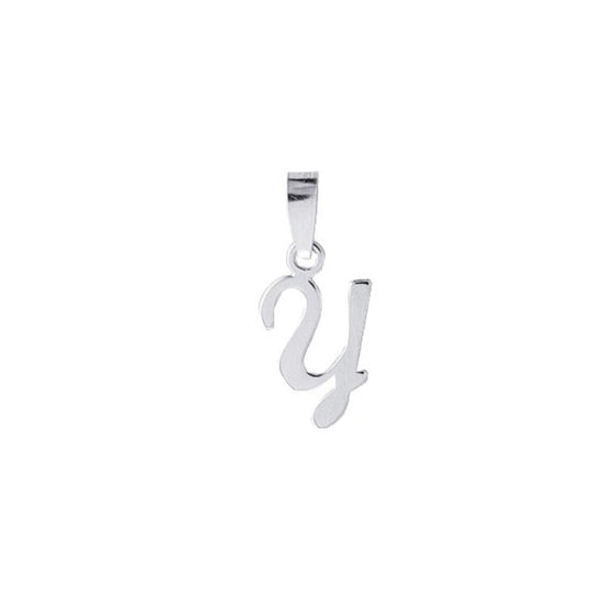 Elegant silver letter Y pendant for Yvette and Y names